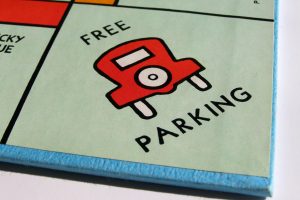 Free parking Monopoly board